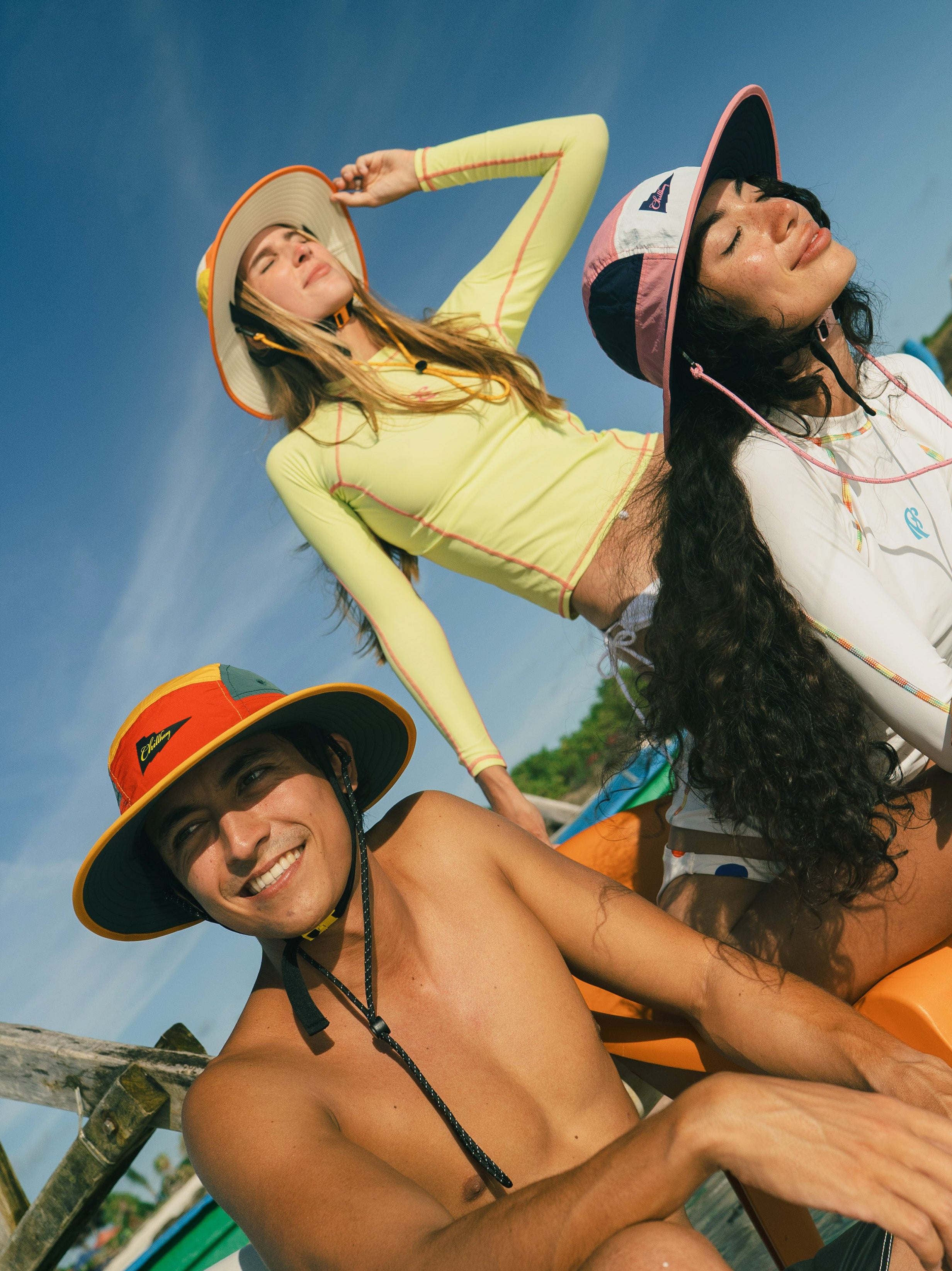 SunCutter Retro Wide Brim Surf Hat