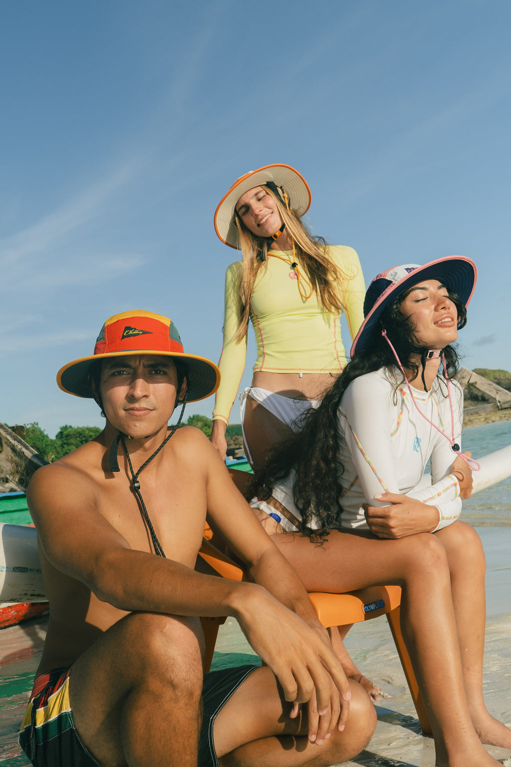 SunCutter Retro Wide Brim Surf Hat