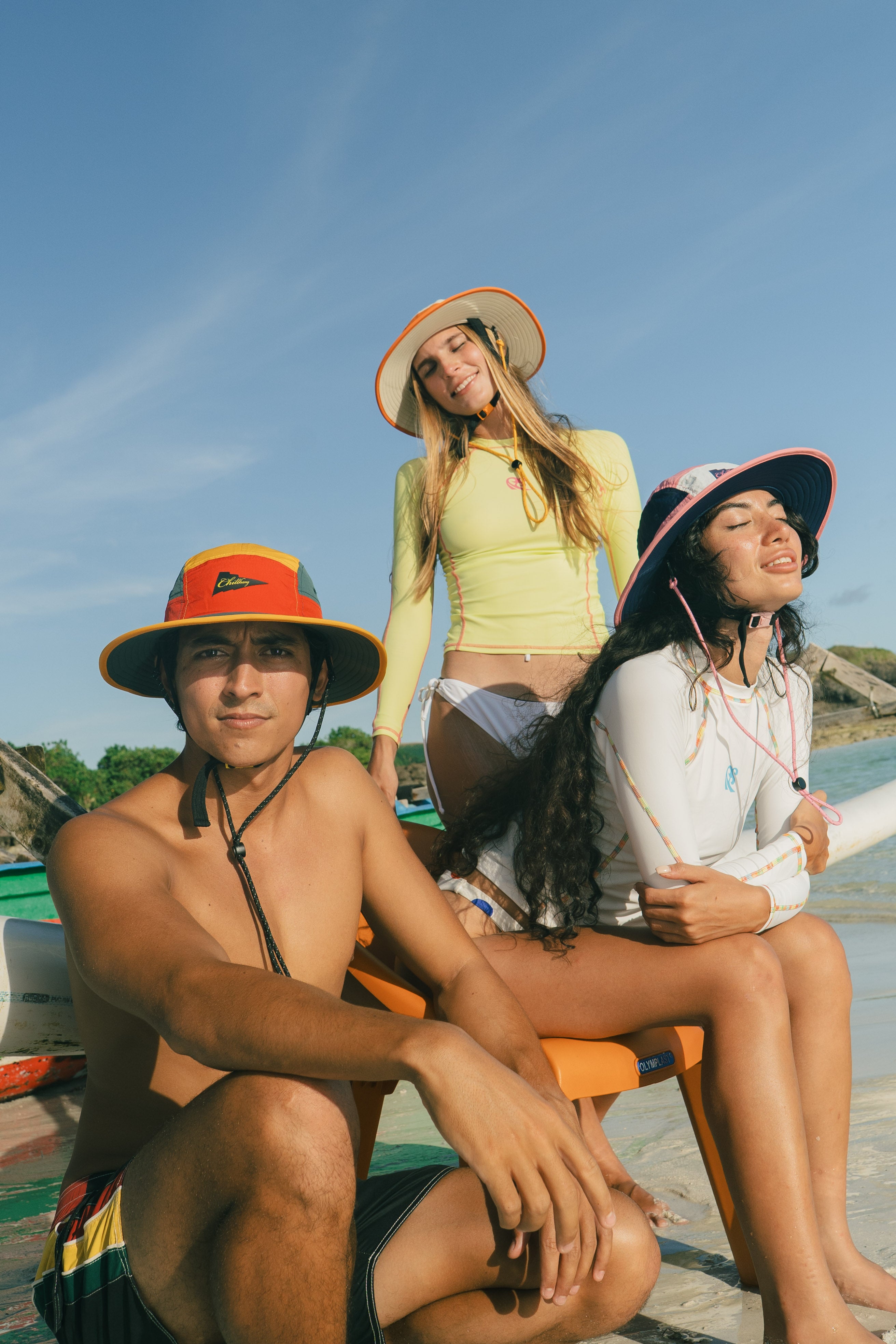 SunCutter Retro Wide Brim Surf Hat