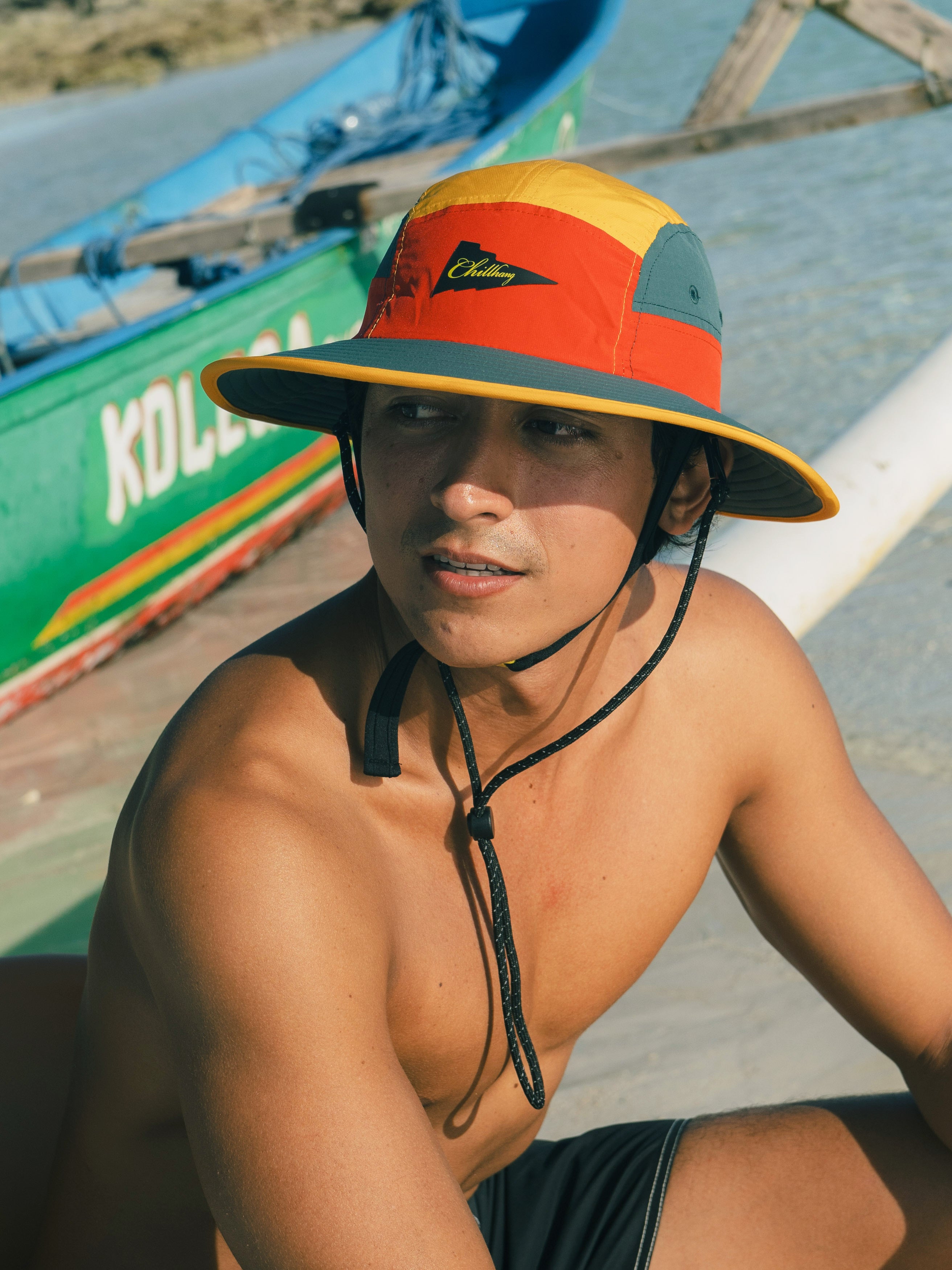 SunCutter Retro Wide Brim Surf Hat