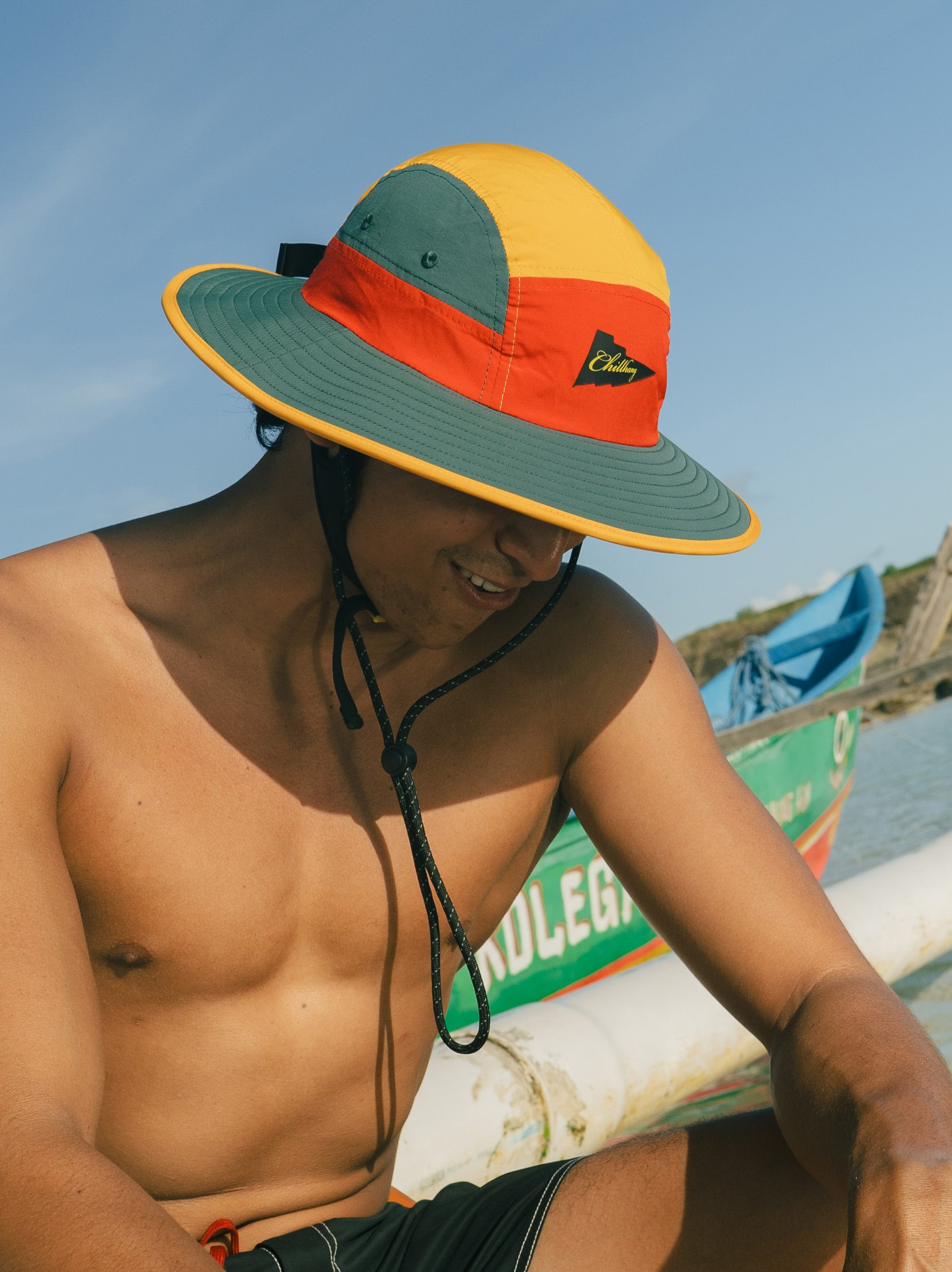 SunCutter Retro Wide Brim Surf Hat