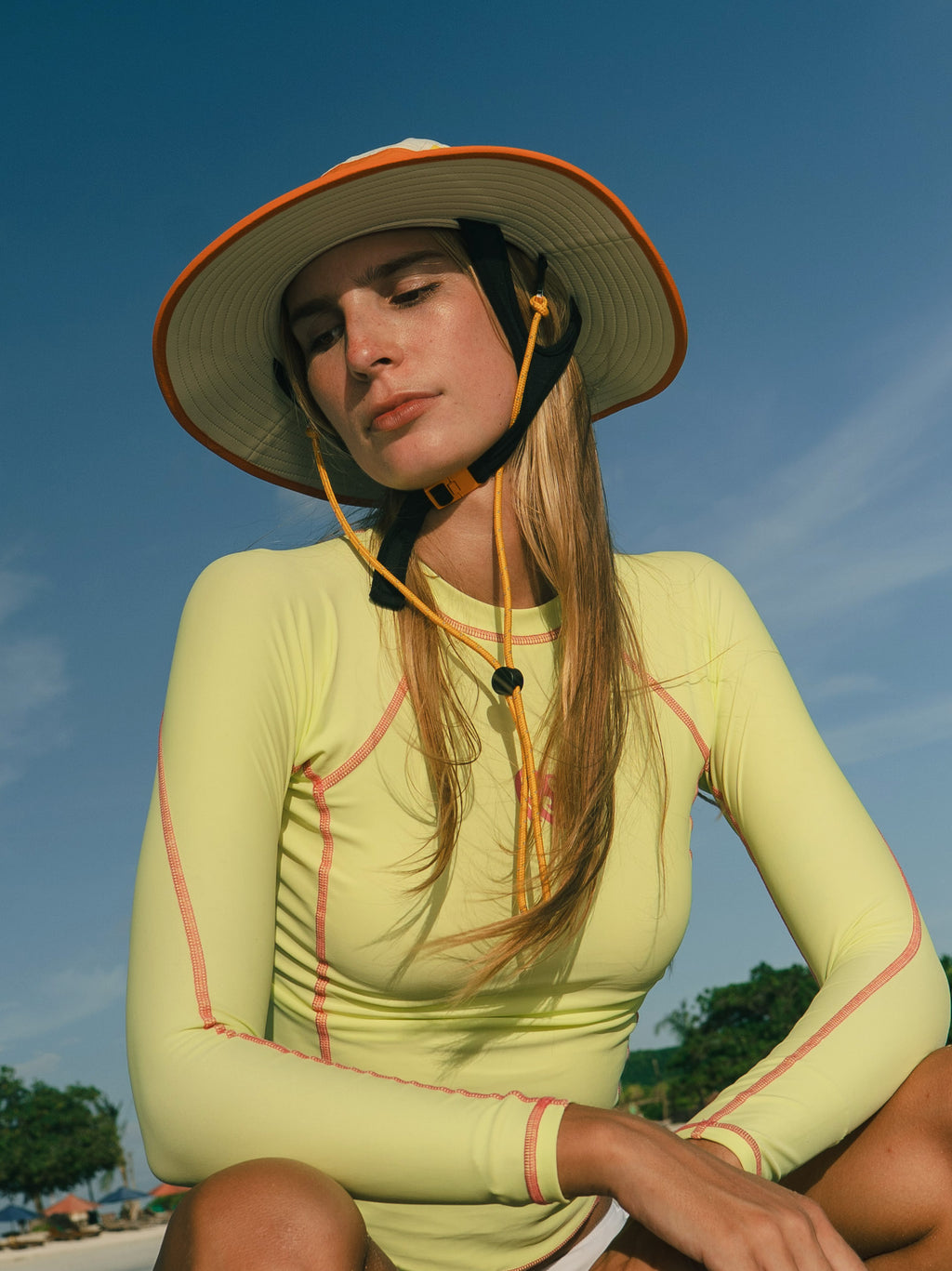 SunCutter Retro Wide Brim Surf Hat