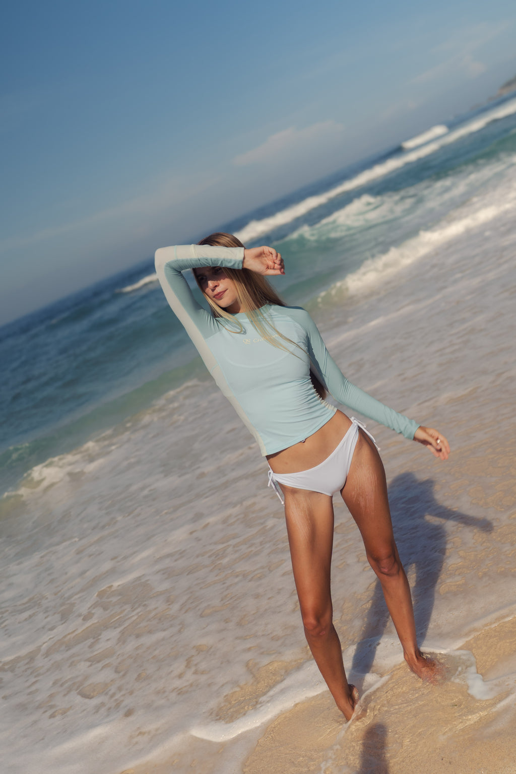 Retro Leopard Long Sleeve Rash Guard