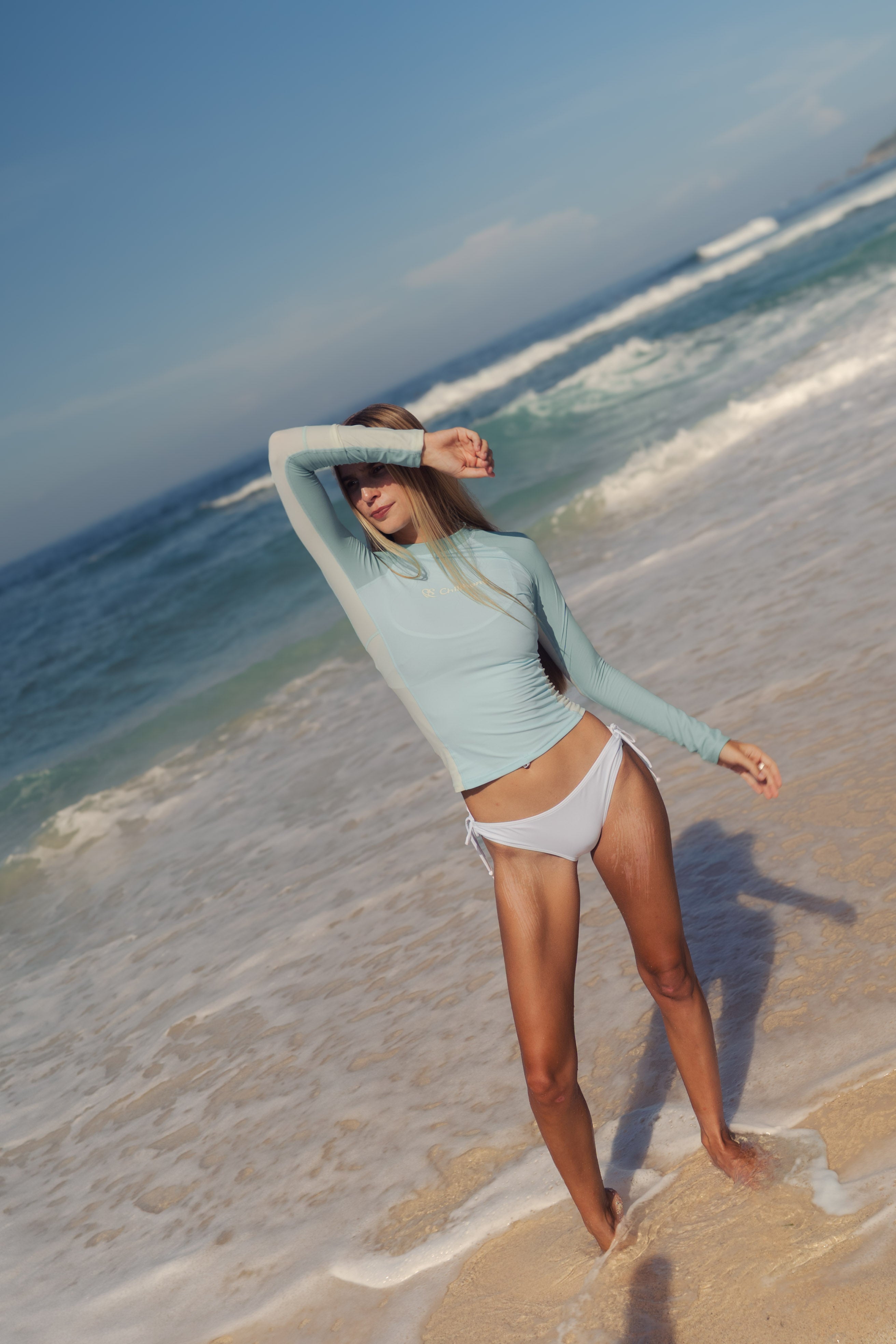 Retro Leopard Long Sleeve Rash Guard