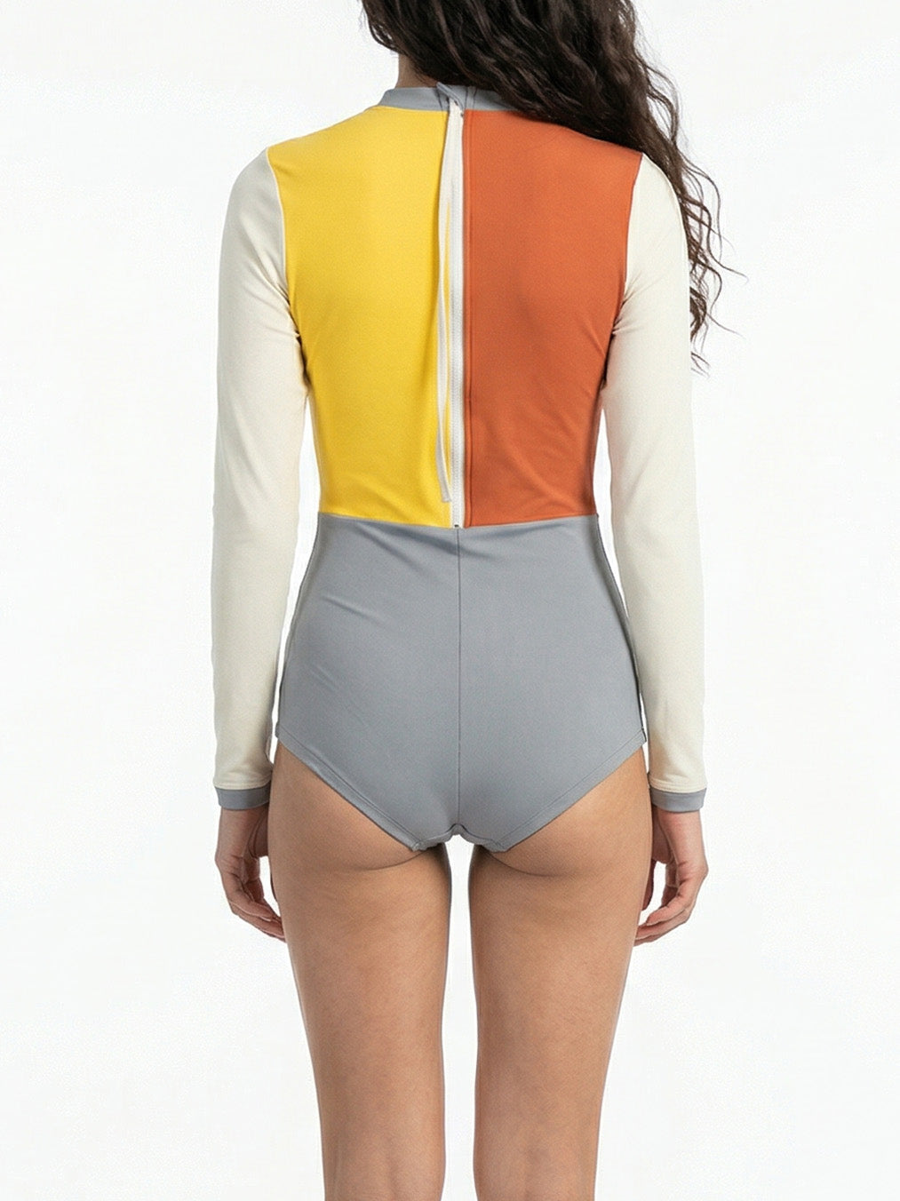 Colourblock Sporty Long Sleeve Surf Suit